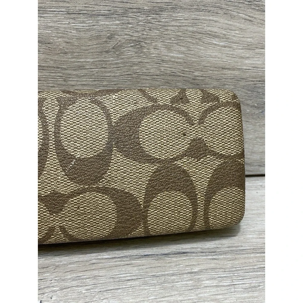 Coach Eye Glasses Case Sunglasses Hard Hinged Clam Shell With Logo Monogram